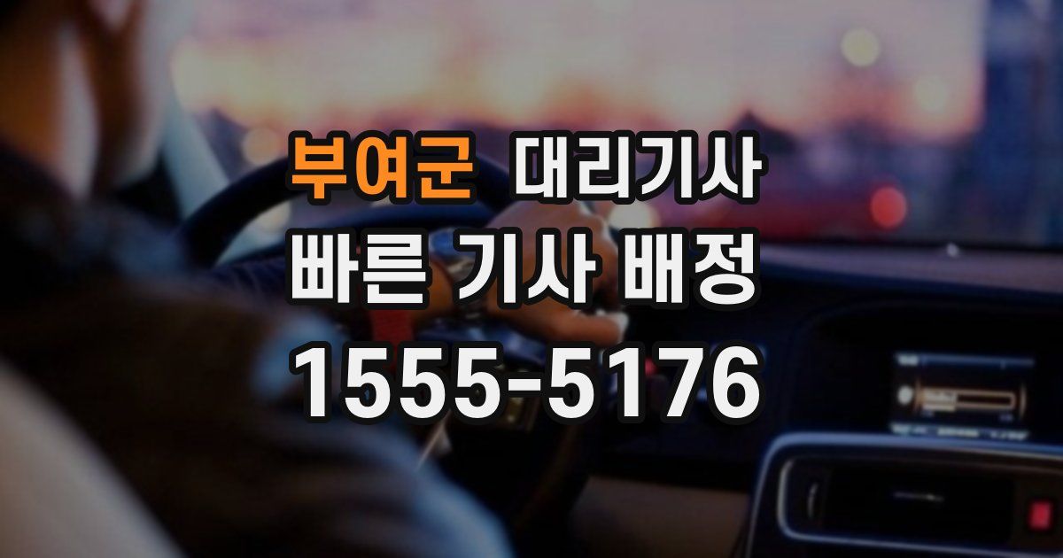 부여군 대리기사