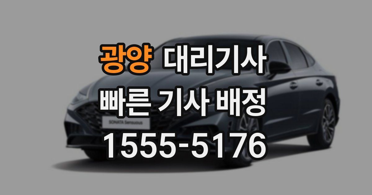 광양 대리기사