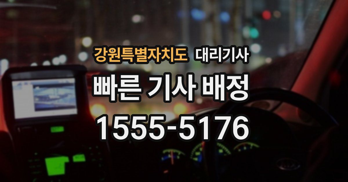 강원특별자치도 대리기사