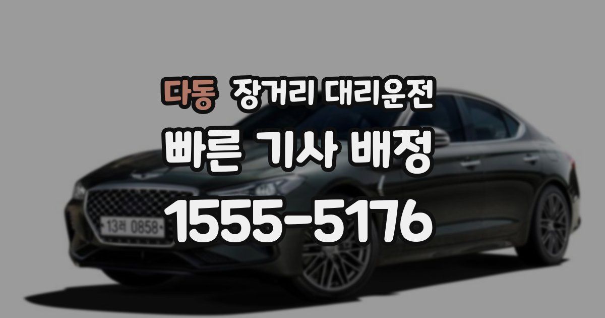 다동 장거리 대리운전