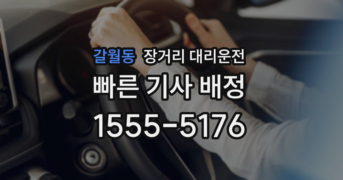 갈월동 장거리 대리운전