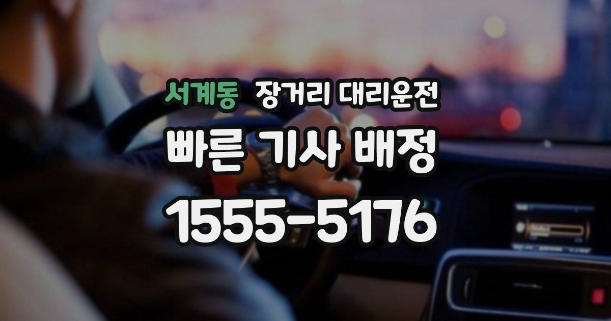 서계동 장거리 대리운전