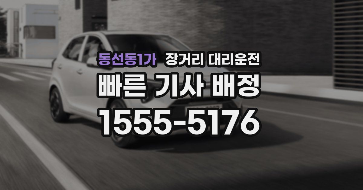 동선동1가 장거리 대리운전