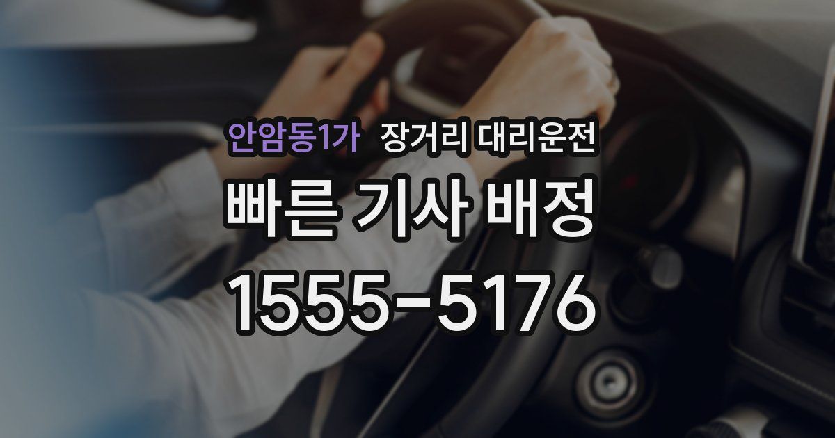 안암동1가 장거리 대리운전