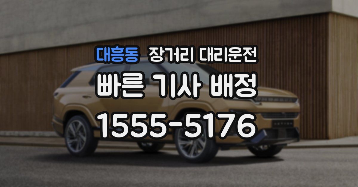 대흥동 장거리 대리운전