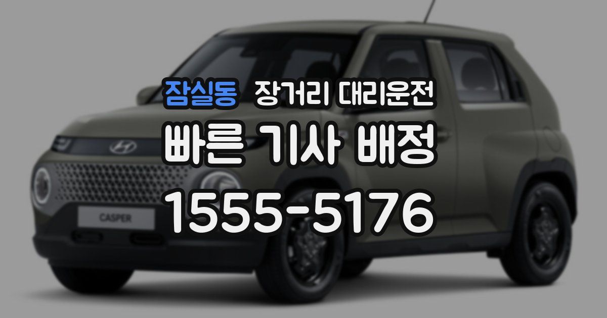 잠실동 장거리 대리운전