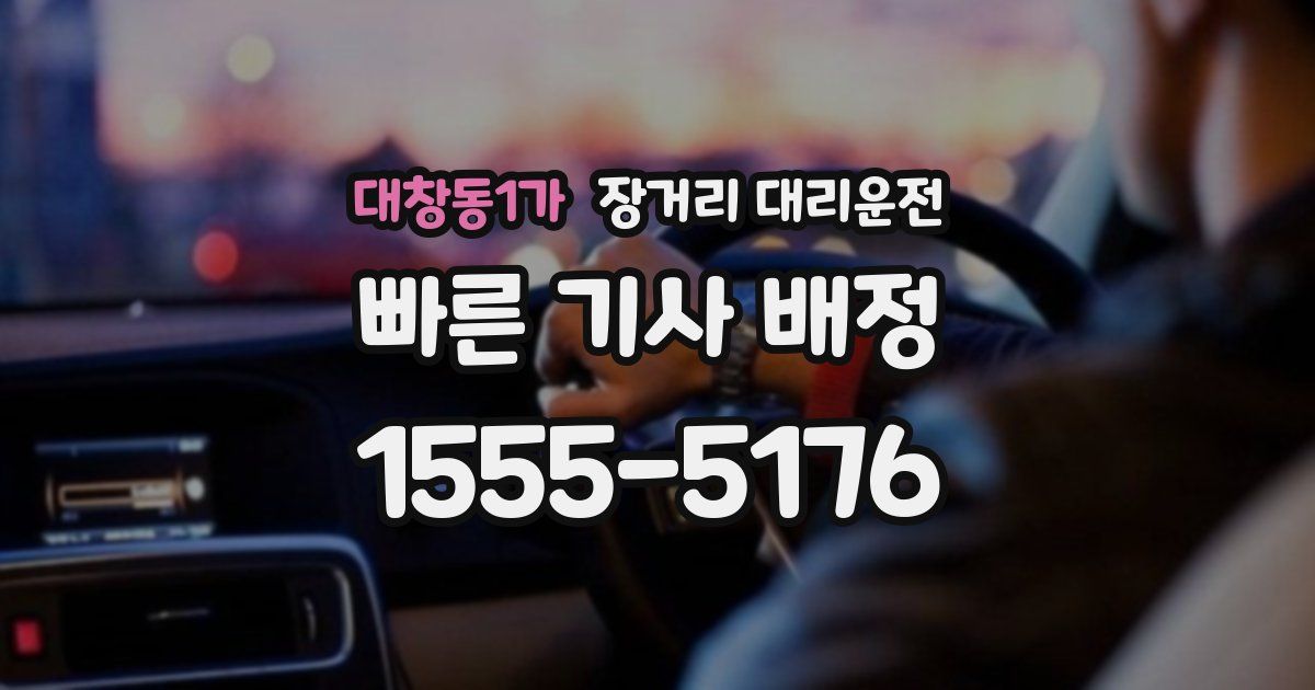 대창동1가 장거리 대리운전