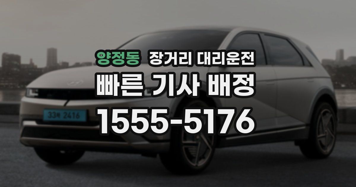 양정동 장거리 대리운전
