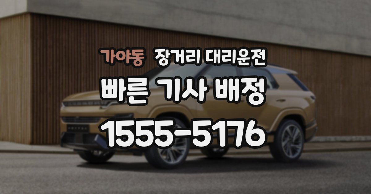 가야동 장거리 대리운전