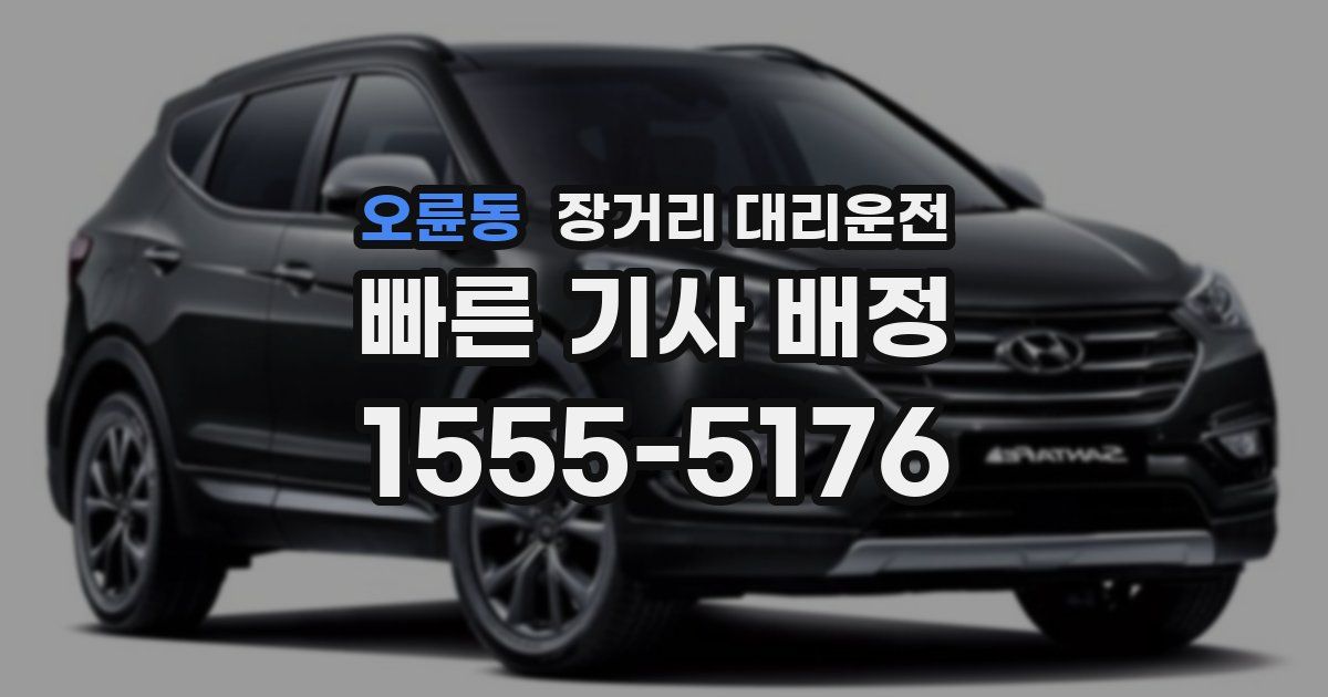 오륜동 장거리 대리운전