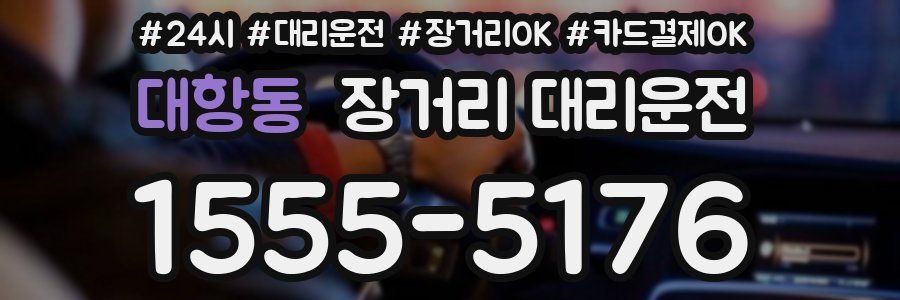 대항동 장거리 대리운전