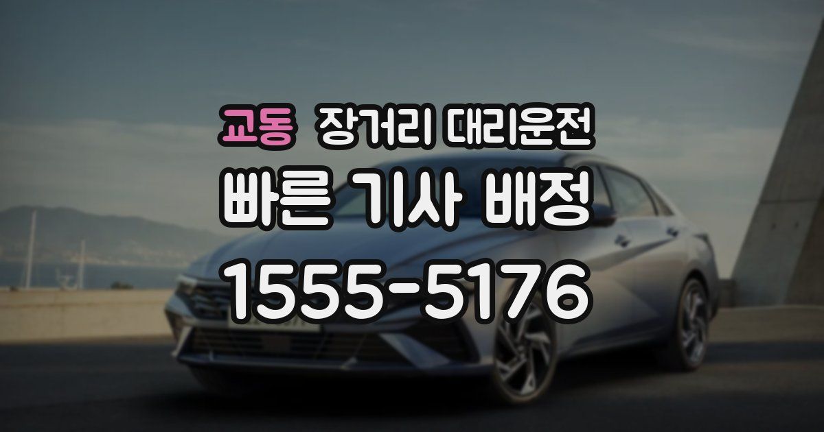 교동 장거리 대리운전