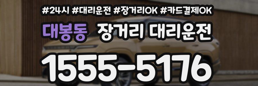 대봉동 장거리 대리운전