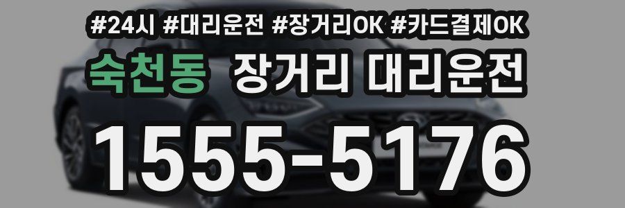숙천동 장거리 대리운전