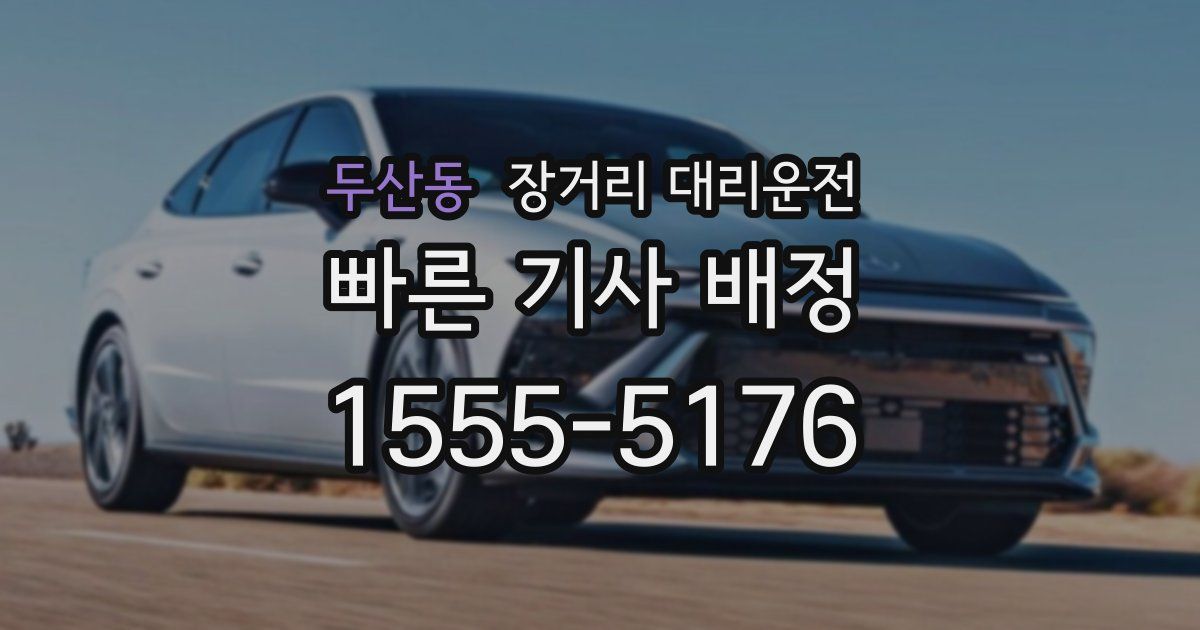 두산동 장거리 대리운전