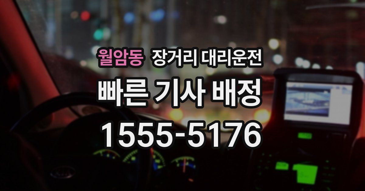 월암동 장거리 대리운전
