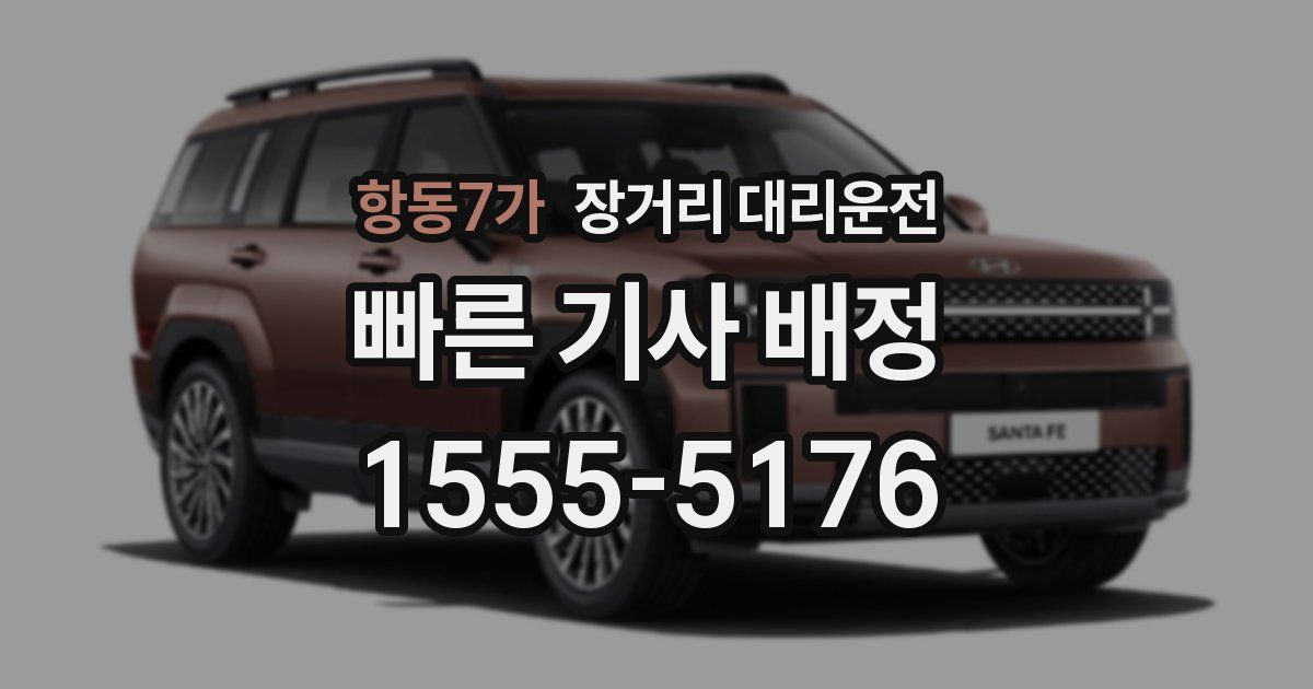 항동7가 장거리 대리운전