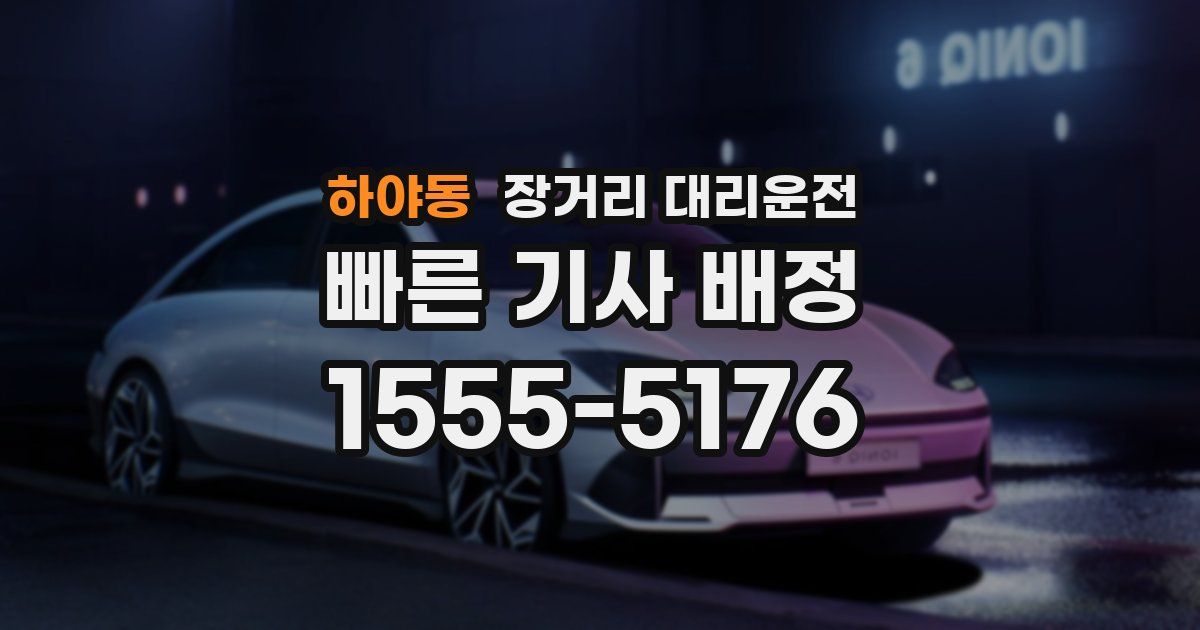 하야동 장거리 대리운전