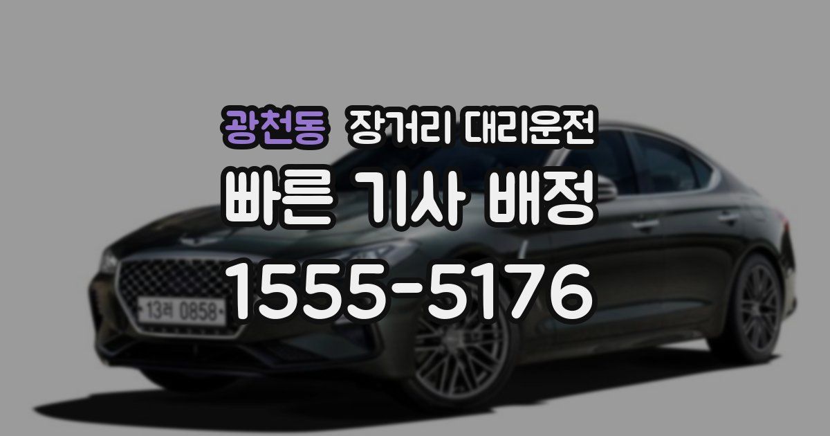 광천동 장거리 대리운전