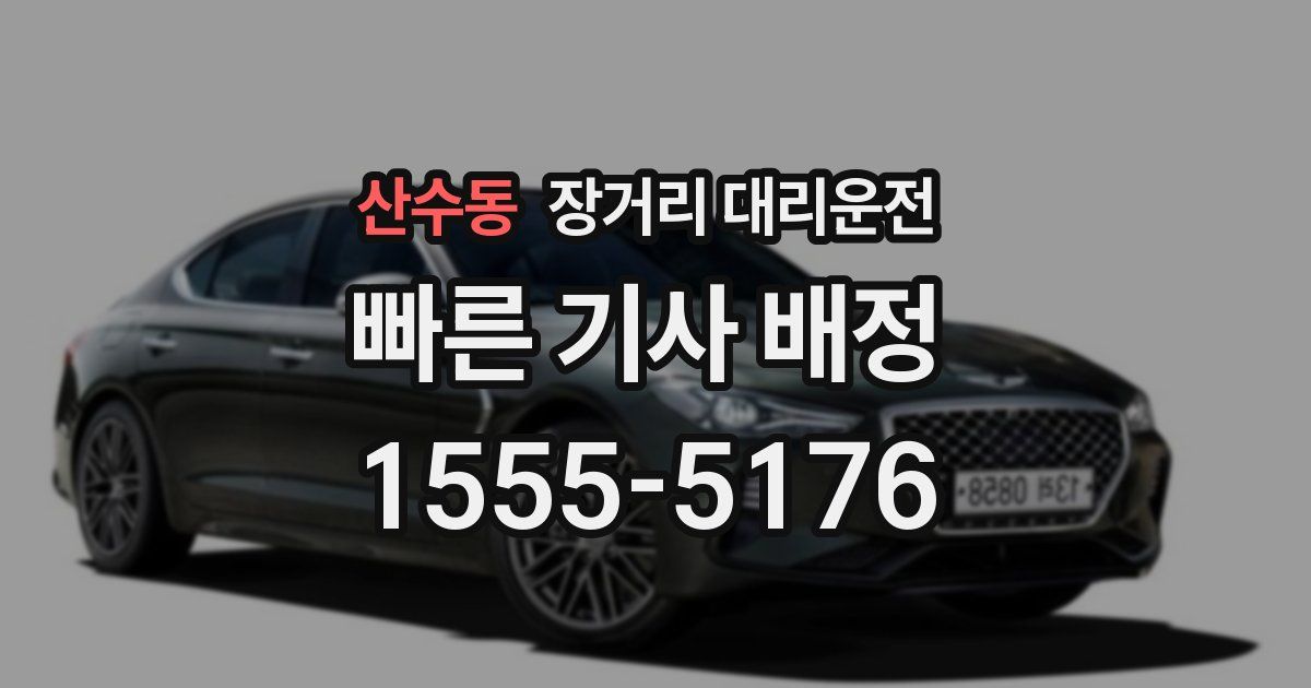 산수동 장거리 대리운전