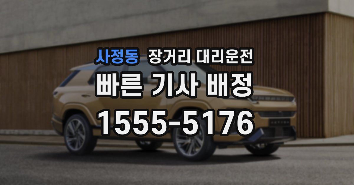 사정동 장거리 대리운전