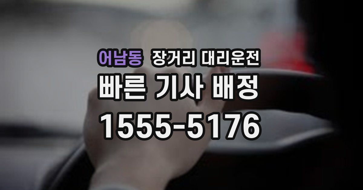 어남동 장거리 대리운전