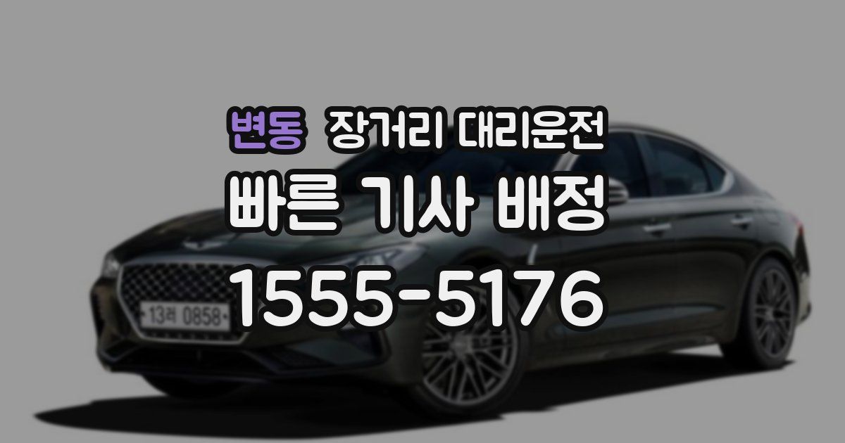 변동 장거리 대리운전