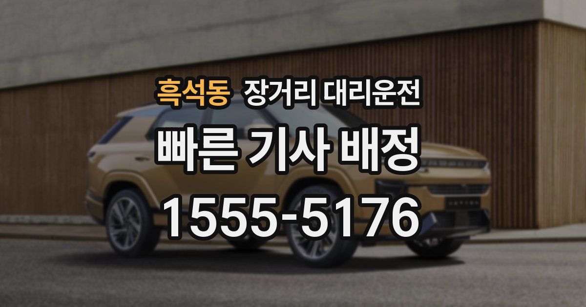 흑석동 장거리 대리운전