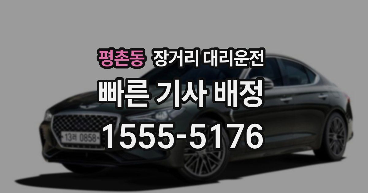 평촌동 장거리 대리운전