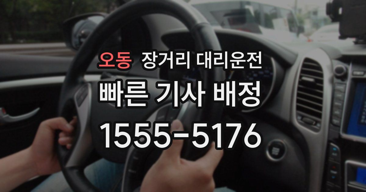 오동 장거리 대리운전