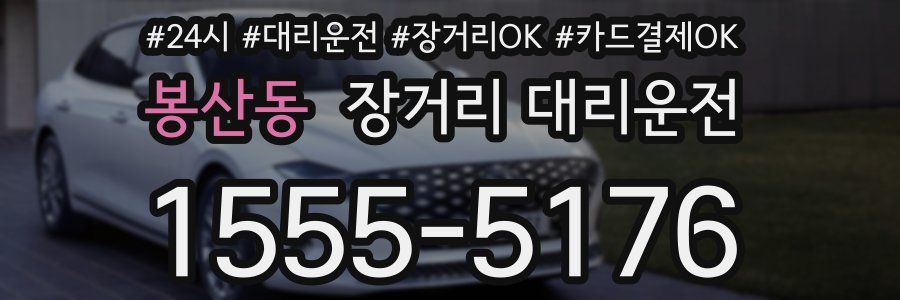 봉산동 장거리 대리운전