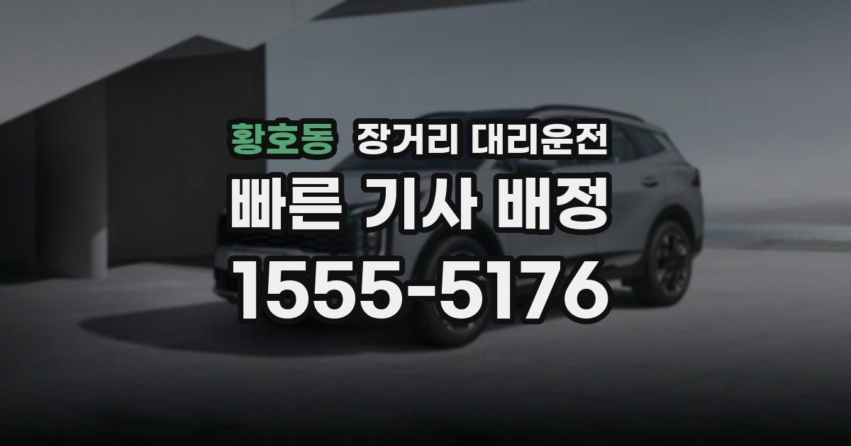 황호동 장거리 대리운전