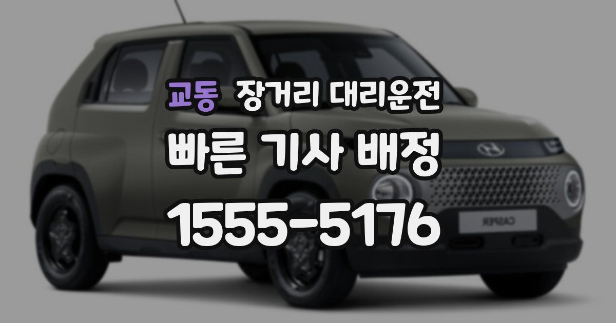교동 장거리 대리운전
