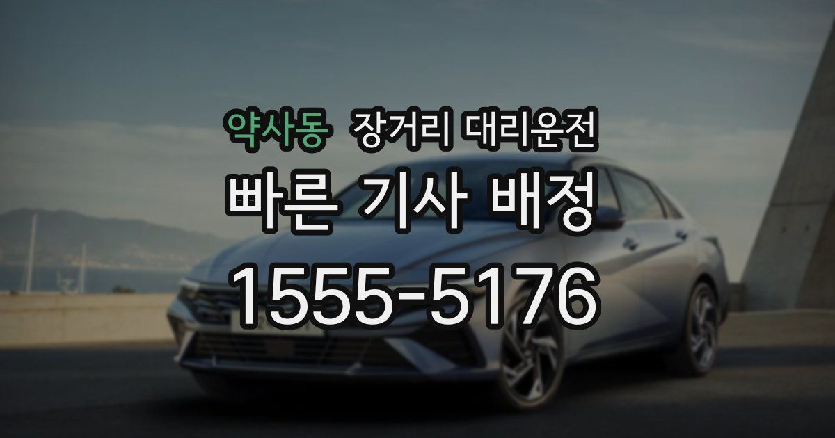 약사동 장거리 대리운전