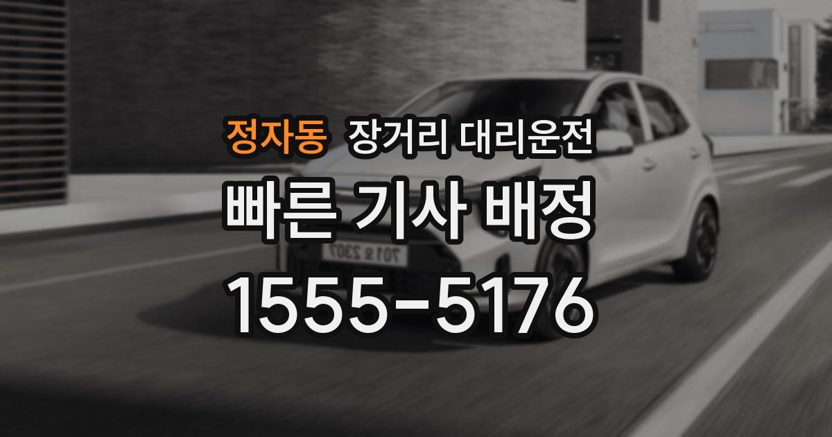 정자동 장거리 대리운전