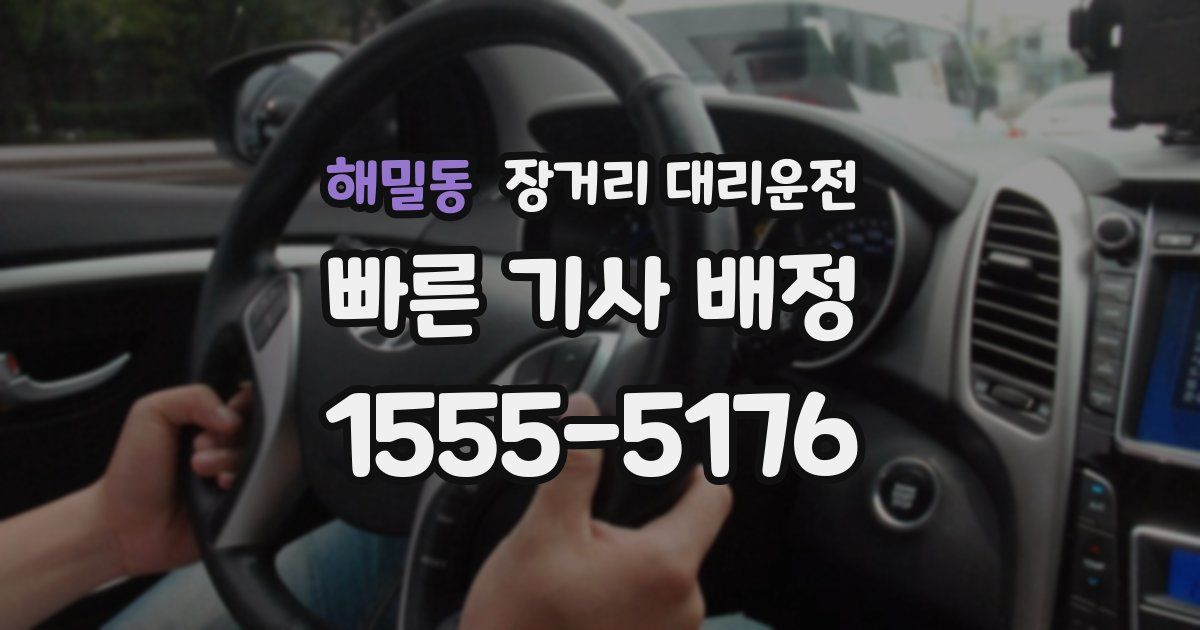 해밀동 장거리 대리운전