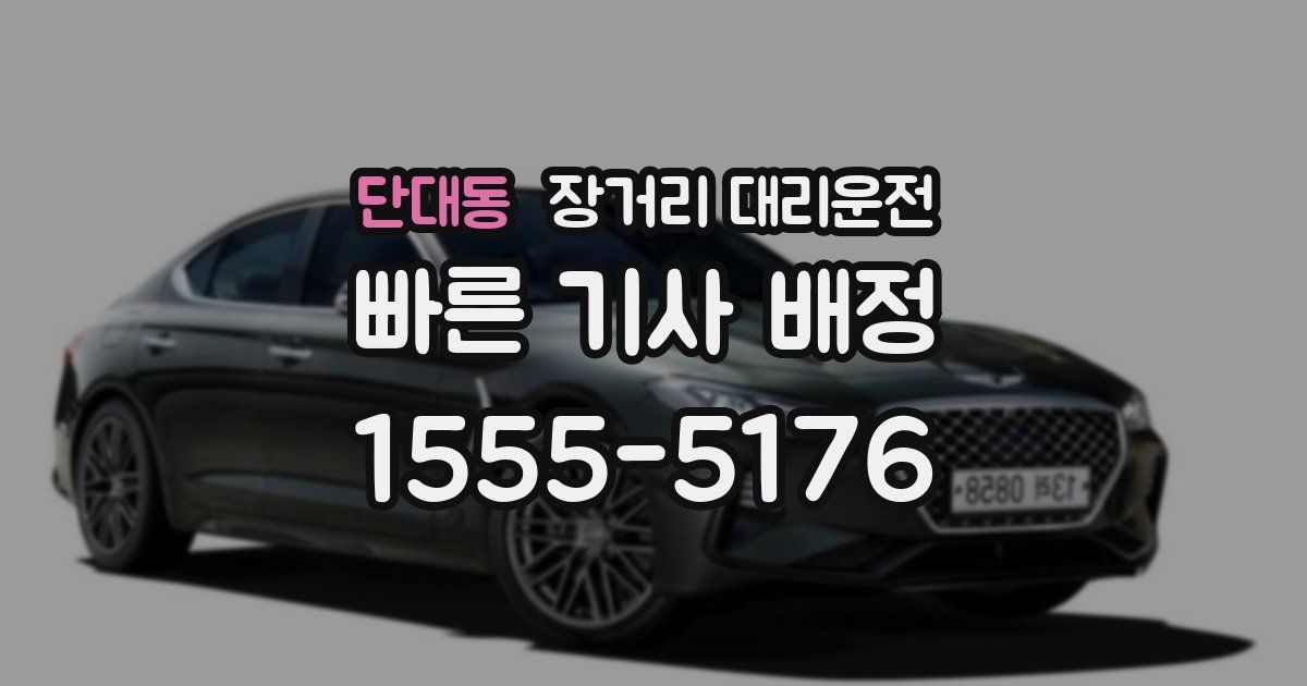 단대동 장거리 대리운전