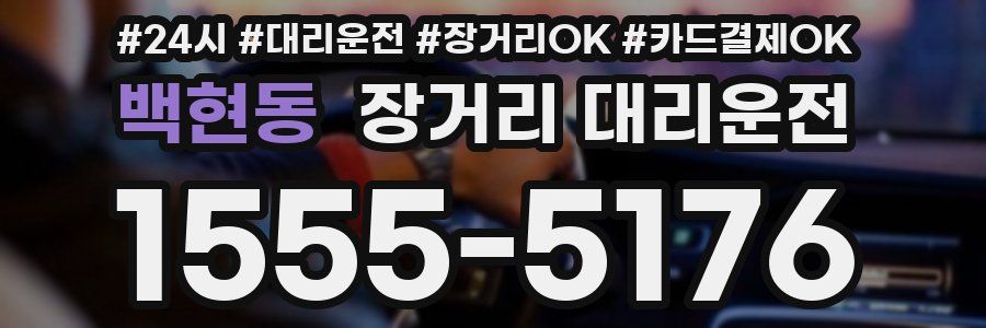 백현동 장거리 대리운전