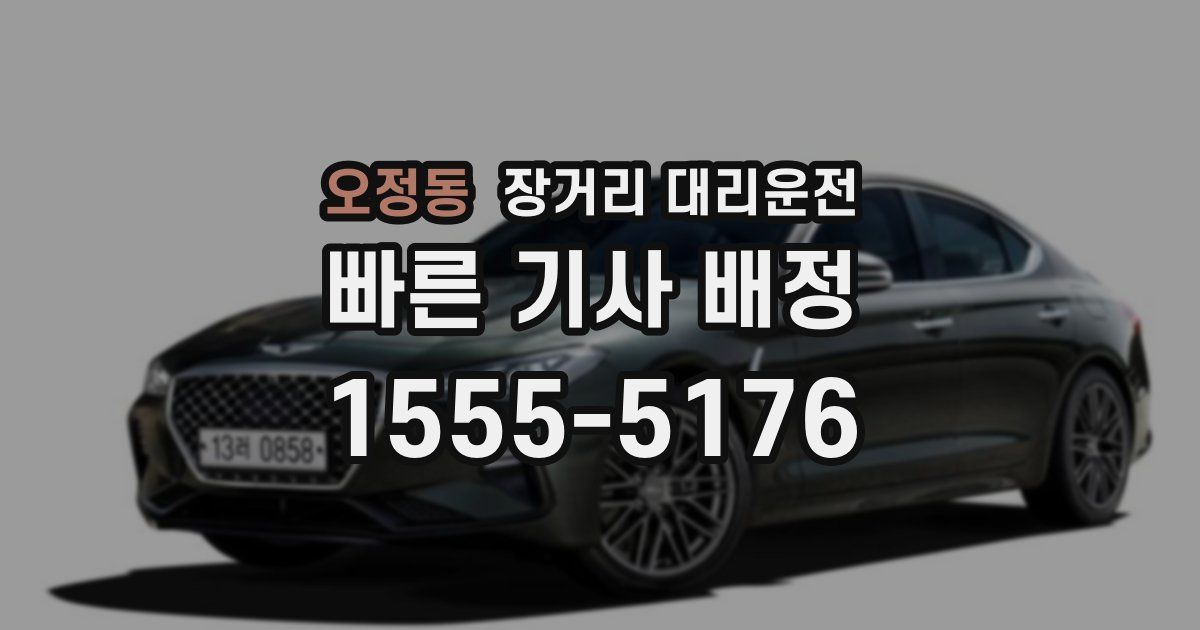 오정동 장거리 대리운전