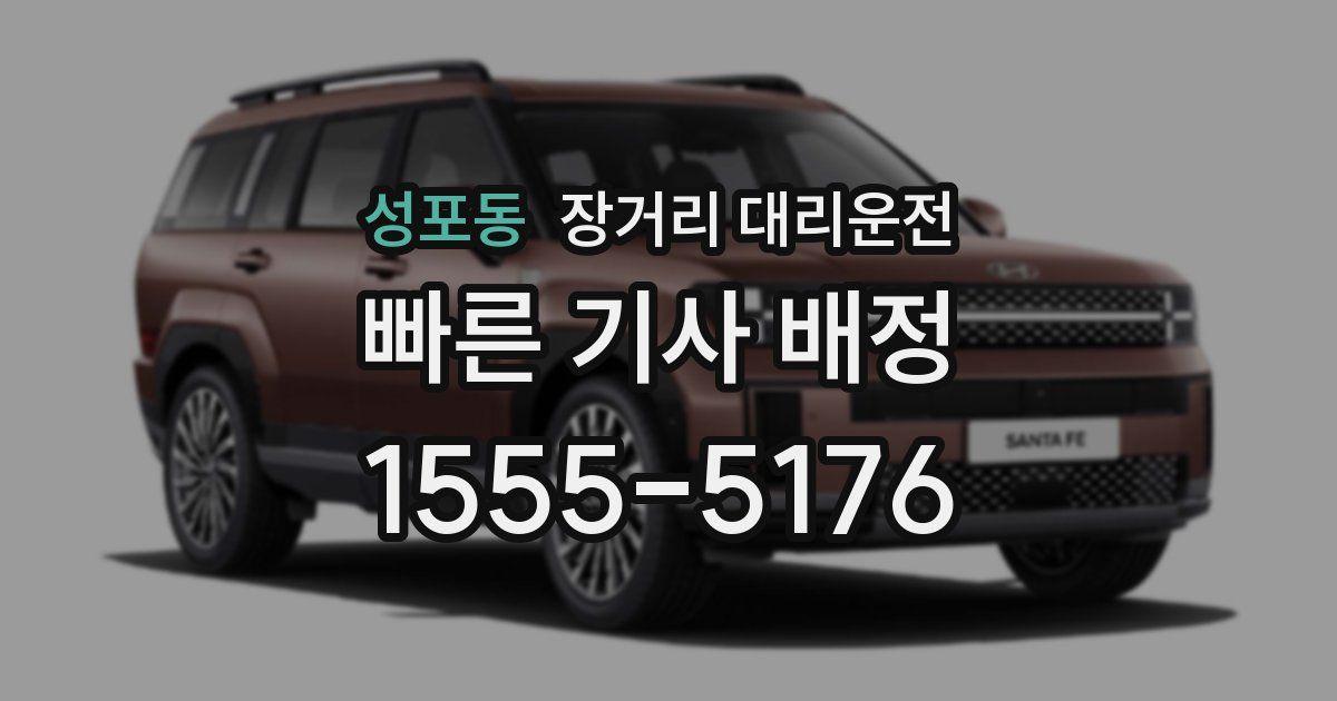 성포동 장거리 대리운전