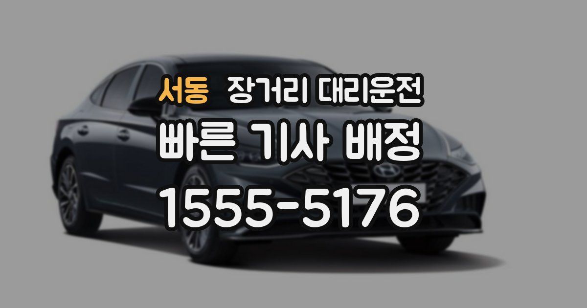 서동 장거리 대리운전