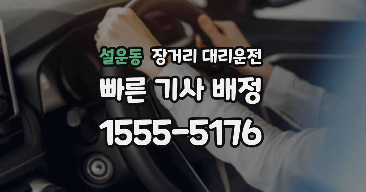 설운동 장거리 대리운전