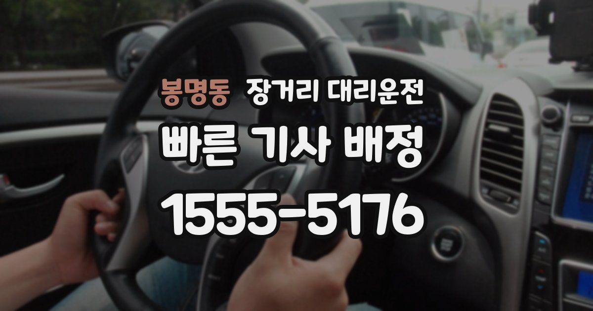봉명동 장거리 대리운전