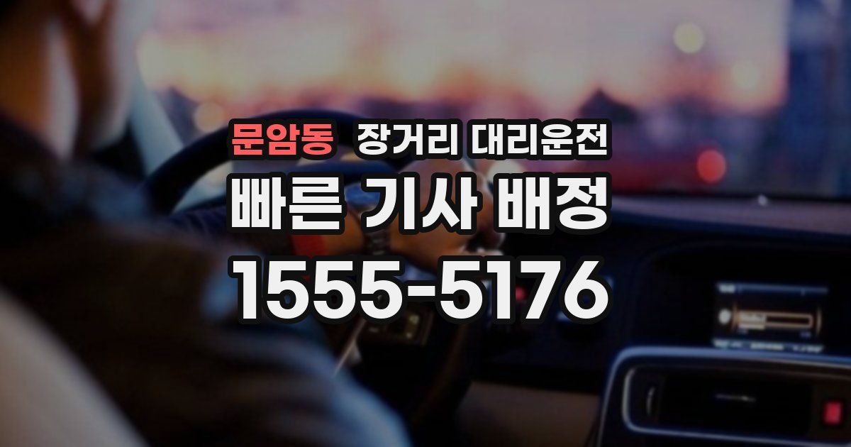 문암동 장거리 대리운전