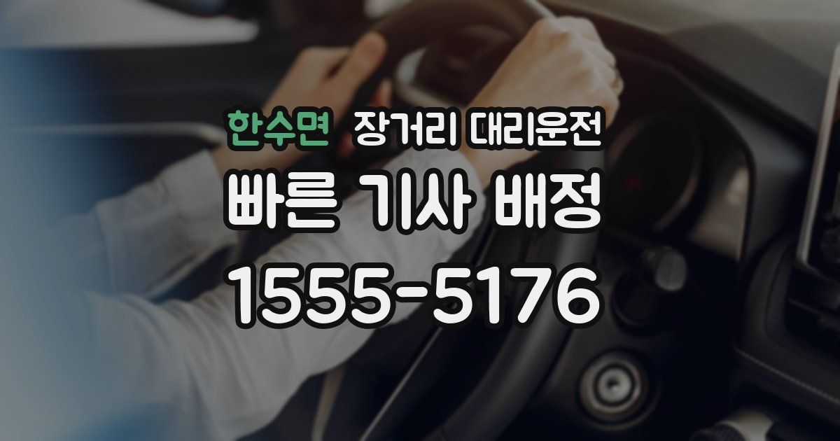 한수면 장거리 대리운전