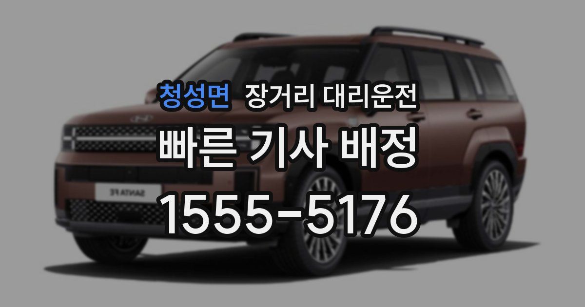 청성면 장거리 대리운전