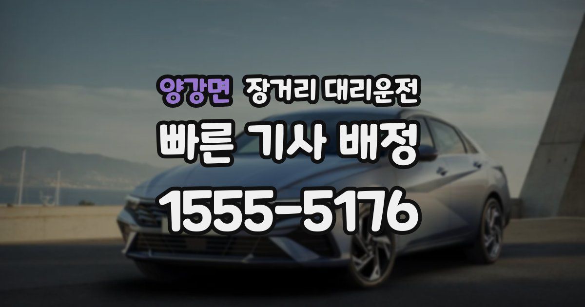 양강면 장거리 대리운전