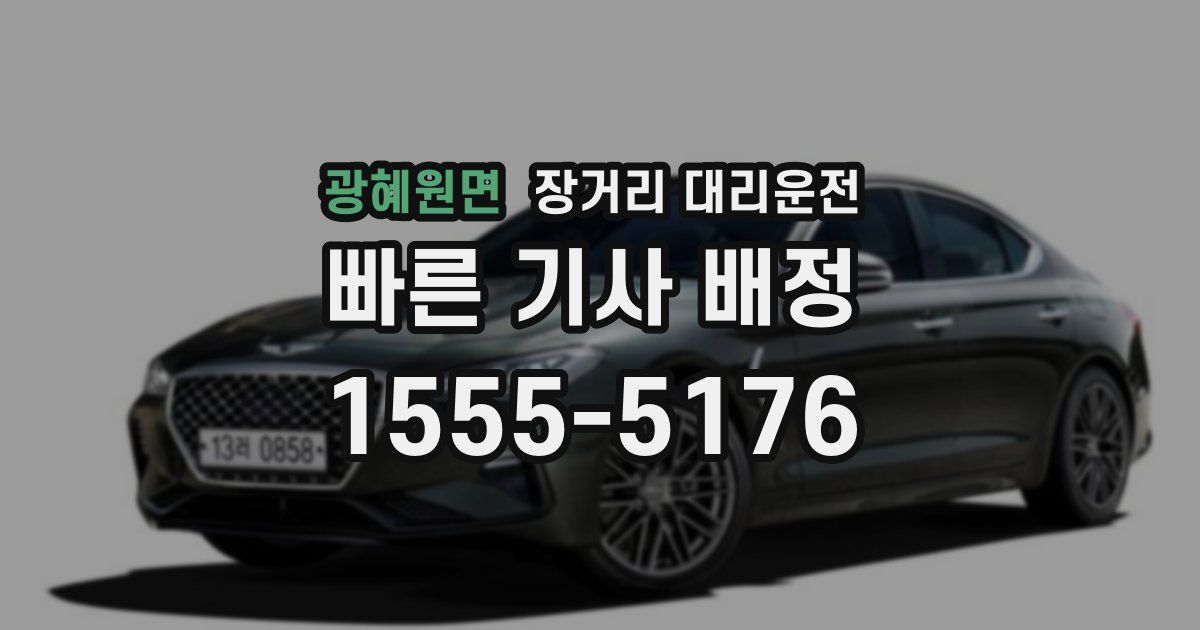 광혜원면 장거리 대리운전