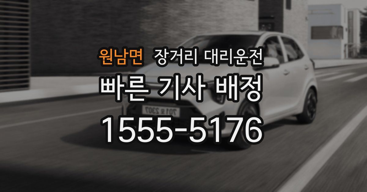 원남면 장거리 대리운전