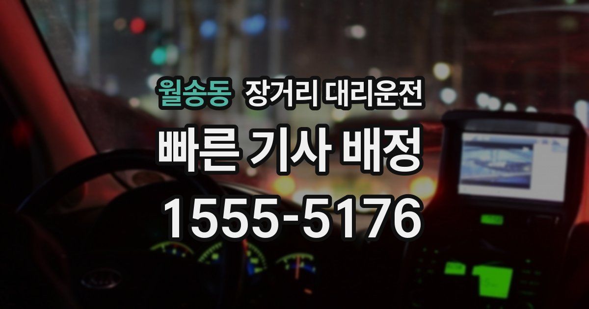 월송동 장거리 대리운전